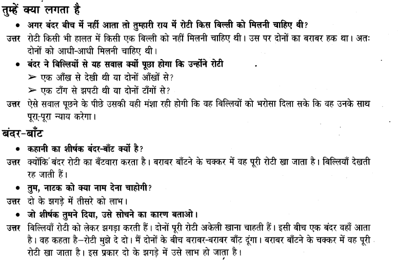 NCERT Solutions for Class 3 Hindi Chapter-8 बंदर - बांट 3