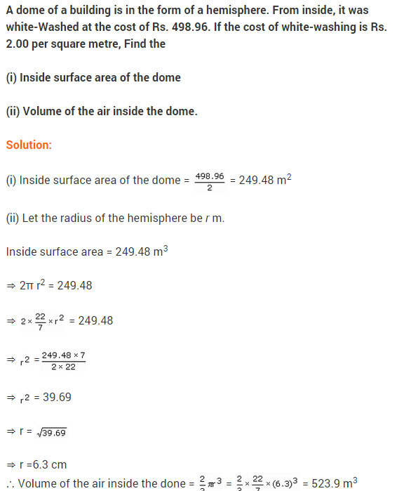 NCERT Class 9 Maths Solutions Chapter 13 Surface Areas and Volumes Ex 13.8 A8