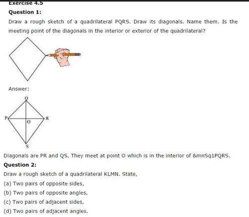NCERT Solutions For Class 6 Maths Basic Geometrical Ideas Exercise 4.5 Q1