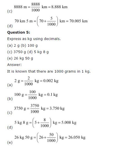 NCERT Solutions For Class 6 Maths Decimals Exercise 8.4 Q4