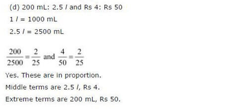 NCERT Solutions For Class 6 Maths Ratios and Proportions Exercise 12.2 Q7