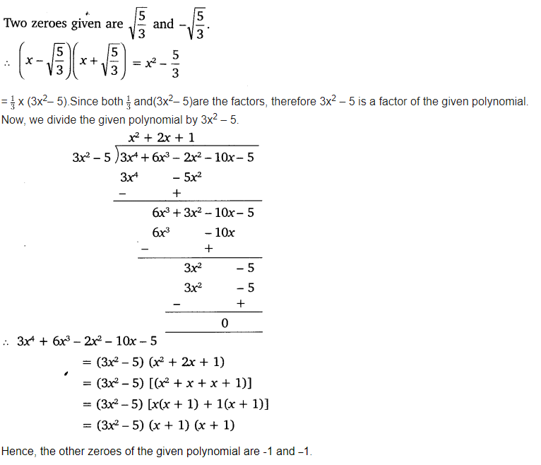 Polynomials Class 10 Chapter 2 Maths NCERT Solutions Ex 2.3 Q3