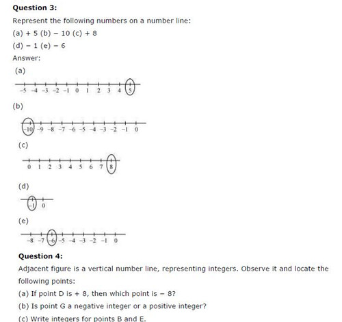 NCERT Solutions for Class 6 Maths Chapter 6 Integers Ex 6.1 Q2