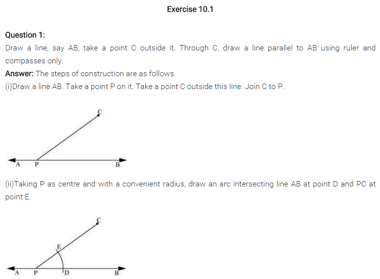 NCERT Solutions for Class 7 Maths Chapter 10 Practical Geometry Ex 10.1 Q1