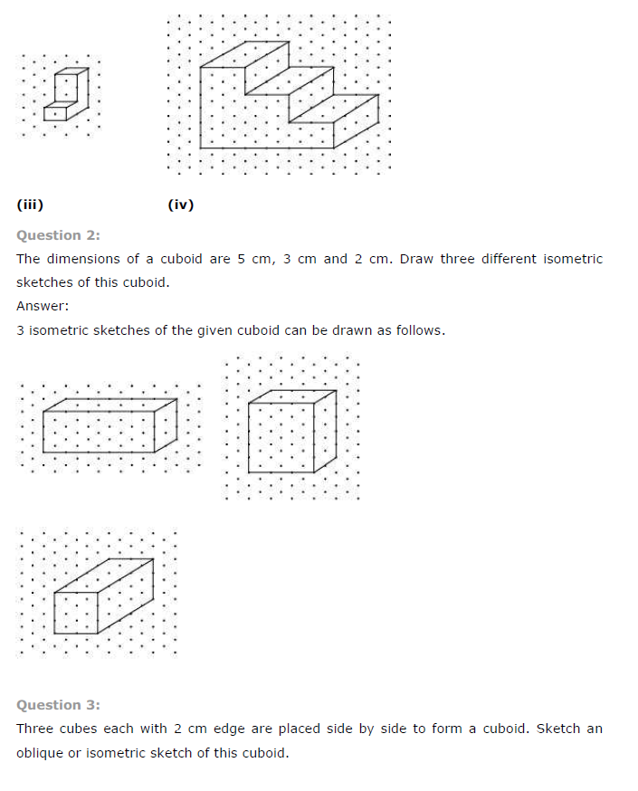 NCERT Solutions for Class 7 Maths Chapter 15 Visualising Solid Shapes Ex 15.2 Q1