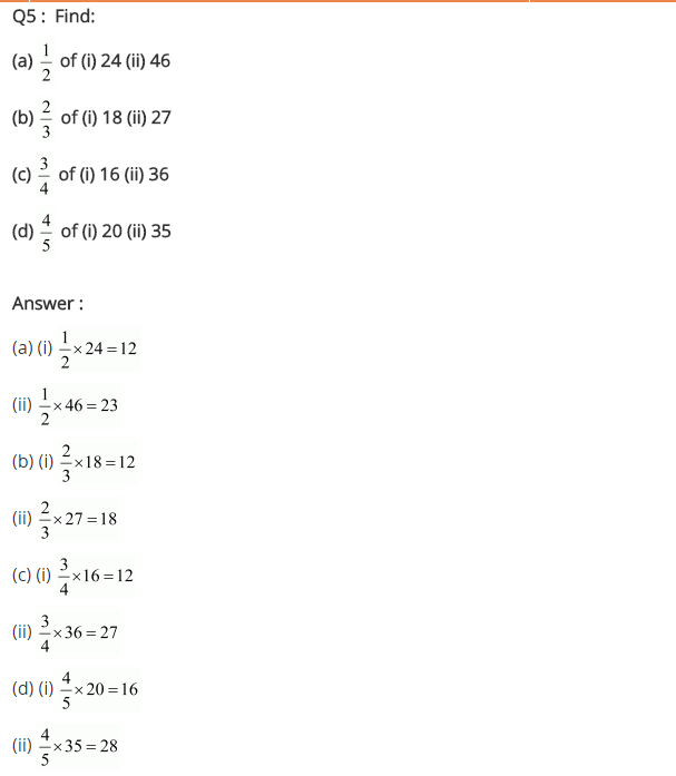 NCERT Solutions for Class 7 Maths Chapter 2 Fractions and Decimals Ex 2.2 Q5