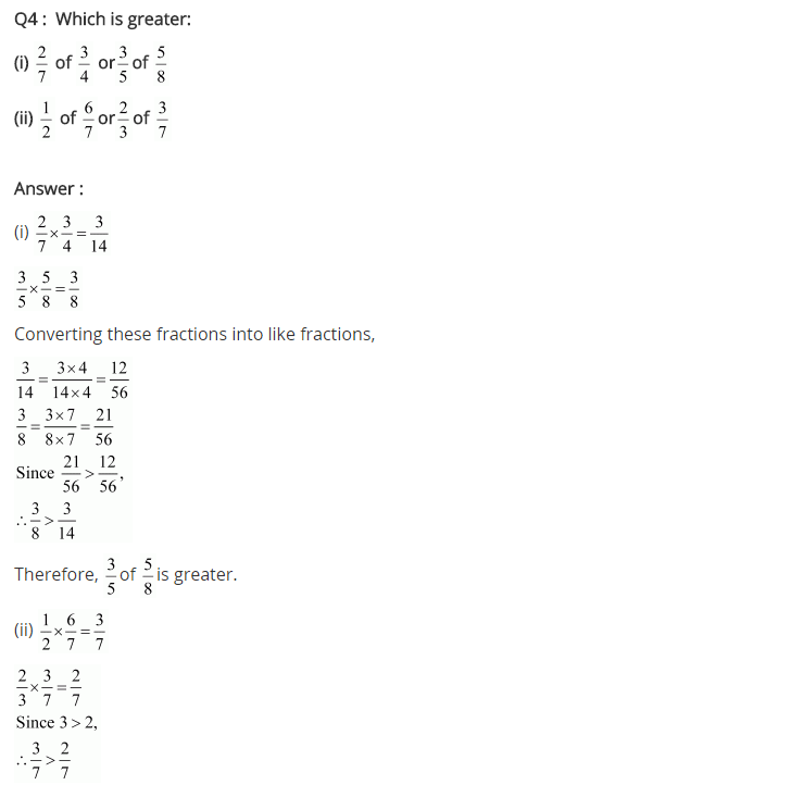 NCERT Solutions for Class 7 Maths Chapter 2 Fractions and Decimals Ex 2.3 Q4