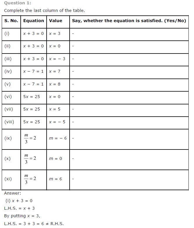 NCERT Solutions for Class 7 Maths Chapter 4 Simple Equations Ex 4.1 Q1