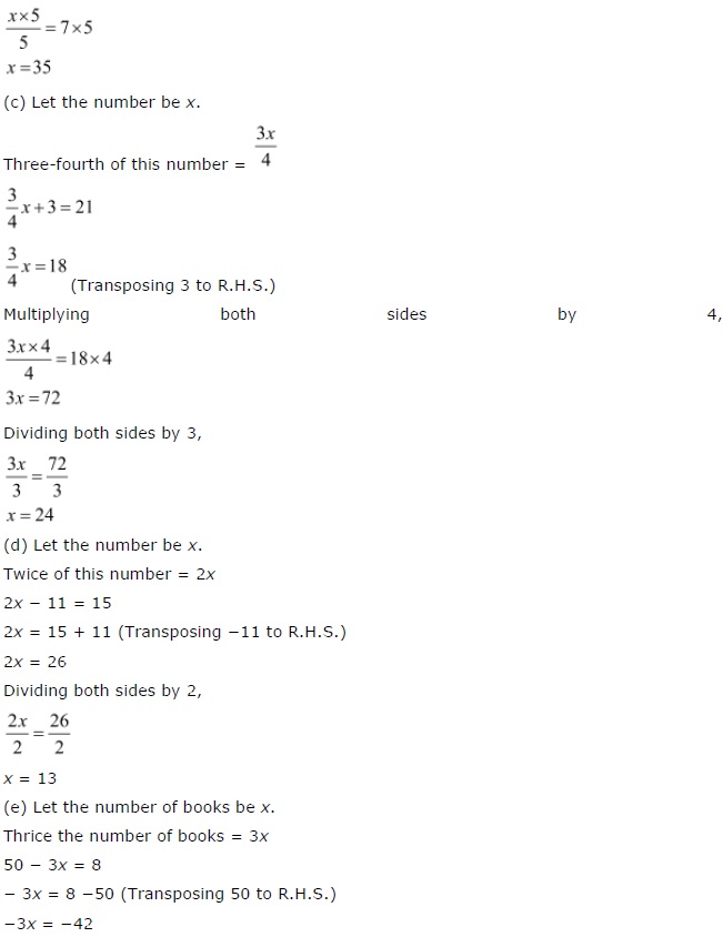NCERT Solutions for Class 7 Maths Chapter 4 Simple Equations Ex 4.4 Q1.1