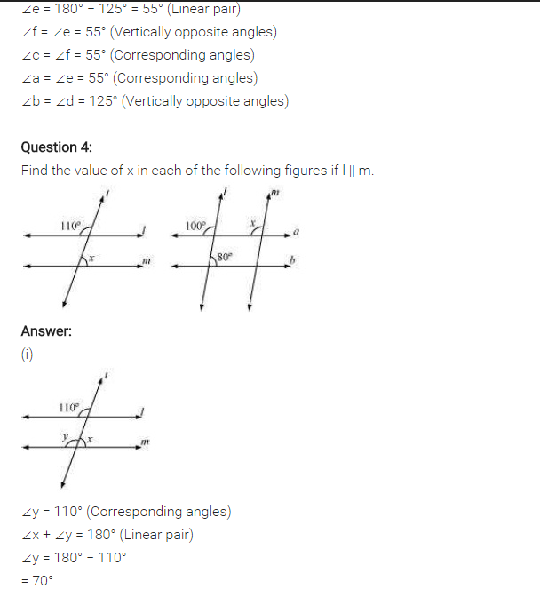 NCERT Solutions for Class 7 Maths Chapter 5 Lines and Angles Ex 5.2 Q3