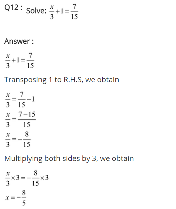 NCERT Solutions for Class 8 Maths Chapter 2 Linear Equations in One Variable Ex 2.1 q-12