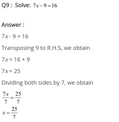 NCERT Solutions for Class 8 Maths Chapter 2 Linear Equations in One Variable Ex 2.1 q-9