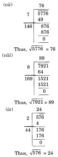 NCERT Solutions for Class 8 Maths Chapter 6 Squares and Square Roots Ex 6.4 Q1.2