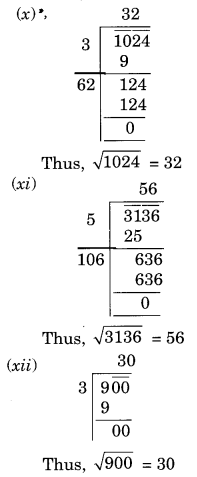 NCERT Solutions for Class 8 Maths Chapter 6 Squares and Square Roots Ex 6.4 Q1.3