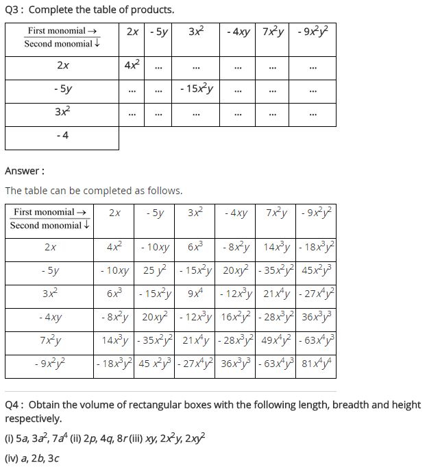 NCERT Solutions for Class 8 Maths Chapter 9 Algebraic Expressions and Identities Ex 9.2 q-3