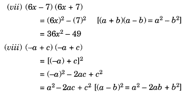 NCERT Solutions for Class 8 Maths Chapter 9 Algebraic Expressions and Identities Ex 9.5 Q1.2