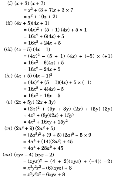 NCERT Solutions for Class 8 Maths Chapter 9 Algebraic Expressions and Identities Ex 9.5 Q2