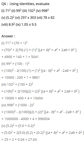 NCERT Solutions for Class 8 Maths Chapter 9 Algebraic Expressions and Identities Ex 9.5 q-6