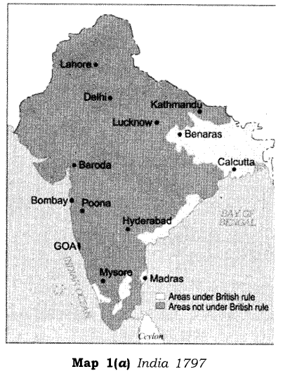 NCERT Solutions for Class 8 Social Science History Chapter 2 From Trade to Territory Map Skills Q1