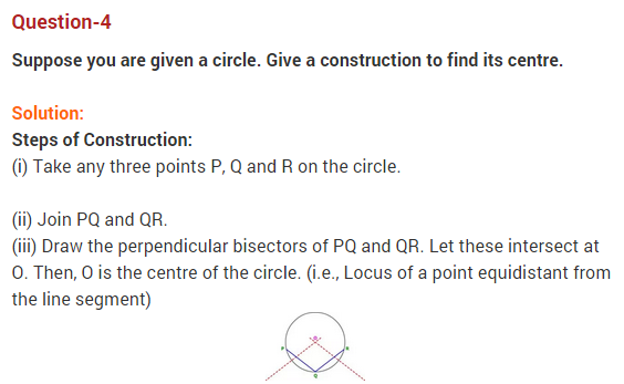 NCERT Solutions for Class 9 Maths Chapter 10 Circles Ex 10.3 A4
