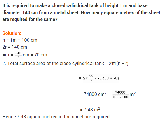 NCERT Solutions for Class 9 Maths Chapter 13 Surface Areas and Volumes Ex 13.2 A2