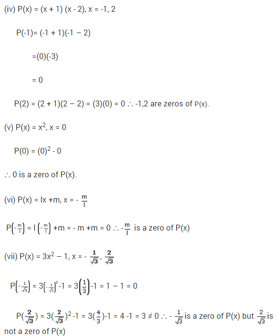 NCERT Solutions for Class 9 Maths Chapter 2 Polynomials Ex 2.2 Q8.1