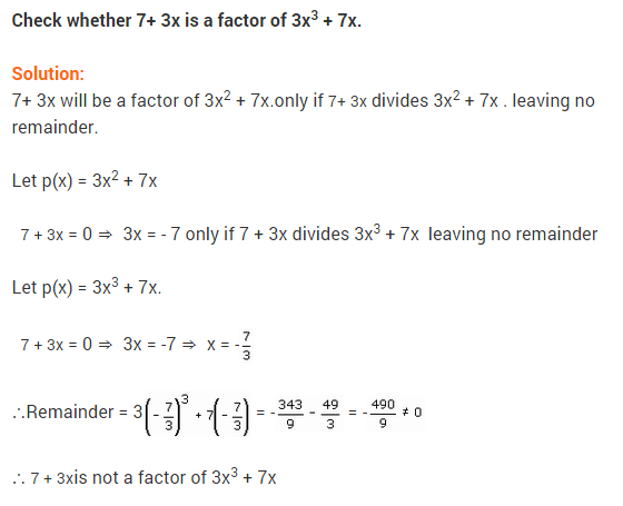 NCERT Solutions for Class 9 Maths Chapter 2 Polynomials Ex 2.3 Q6