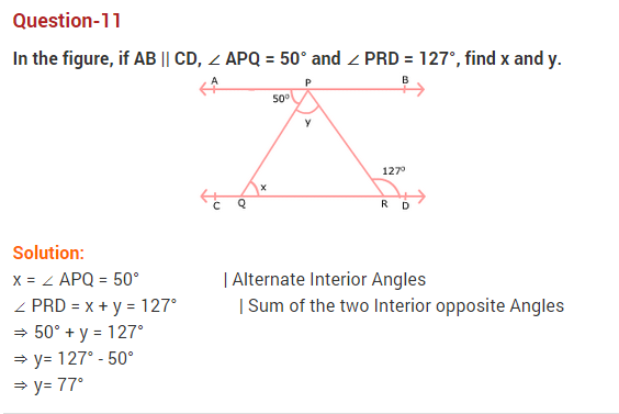 NCERT Solutions for Class 9 Maths Chapter 6 Lines and Angles Ex 6.2 Q11