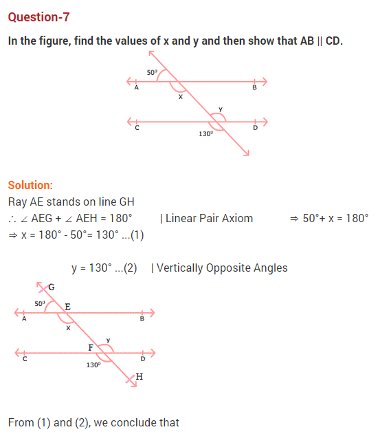NCERT Solutions for Class 9 Maths Chapter 6 Lines and Angles Ex 6.2 Q7