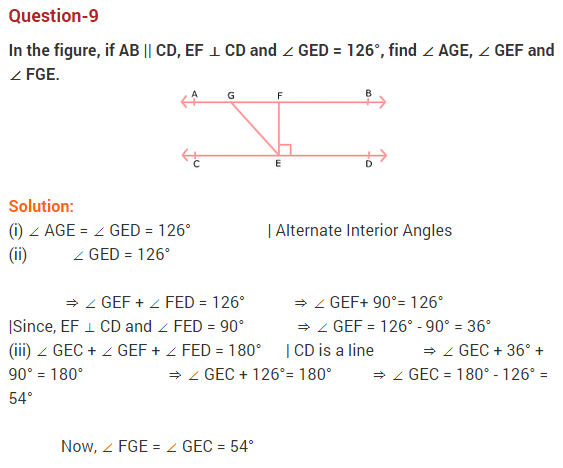 NCERT Solutions for Class 9 Maths Chapter 6 Lines and Angles Ex 6.2 Q9