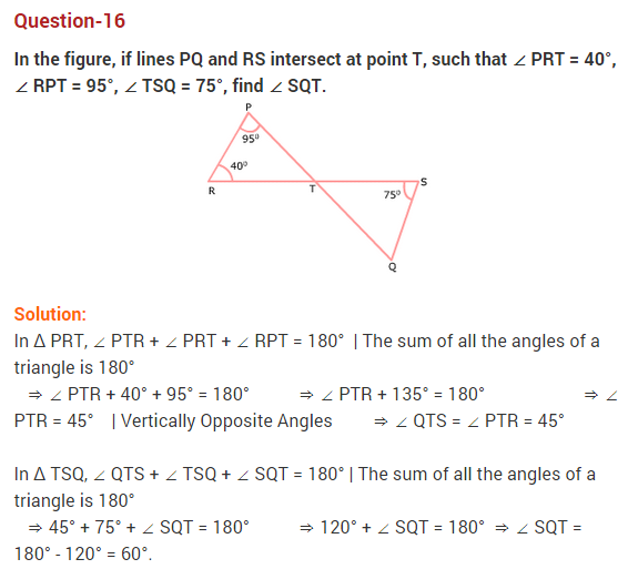 NCERT Solutions for Class 9 Maths Chapter 6 Lines and Angles Ex 6.3 Q16