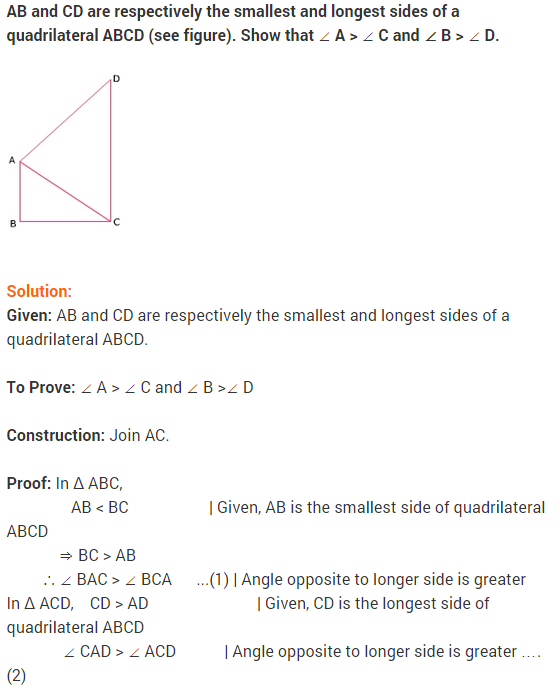 NCERT Solutions for Class 9 Maths Chapter 7 Triangles Ex 7.4 q4