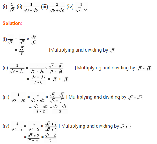 NCERT Solutions for Class 9 Maths Number System Ex 1.5 q7