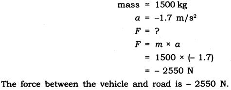 NCERT Solutions for Class 9 Science Chapter 9 Force and Laws of Motion Extra Questions Q8
