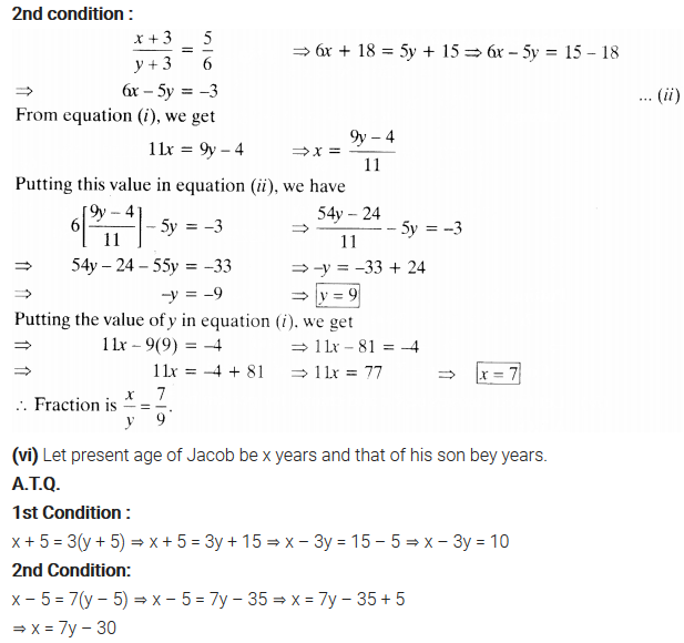 Pair Of Linear Equations In Two Variables Class 10 Maths NCERT Solutions Ex 3.3 Q3.3