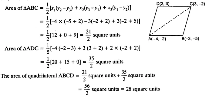 Coordinate Geometry Class 10 Maths NCERT Solutions Ex 7.2 PDF Q4