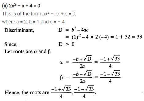 Ex 4.3 Class 10 Maths NCERT Solutions Chapter 4 Quadratic Equations PDF Q2.1