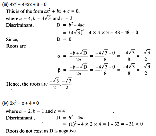 Ex 4.3 Class 10 Maths NCERT Solutions Chapter 4 Quadratic Equations Q2.2