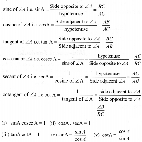 NCERT Solutions For Class 10 Maths Chapter 8 Introduction to Trigonometry Ex 8.1 Q11.1