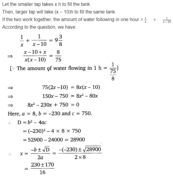 NCERT Solutions for Class 10 Maths Chapter 4 Quadratic Equations Exercise 4.2 PDF Q9