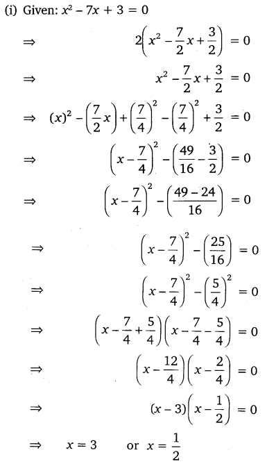 NCERT Solutions for Class 10 Maths Chapter 4 Quadratic Equations Exercise 4.3 Free PDF Download Q1
