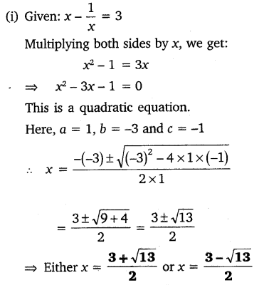 NCERT Solutions for Class 10 Maths Chapter 4 Quadratic Equations Exercise 4.3 Q3