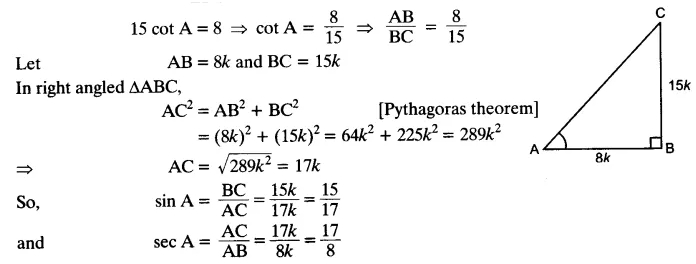 NCERT Solutions for Class 10 Maths Chapter 8 Trigonometry Exercise 8.1 Free PDF Download Q4