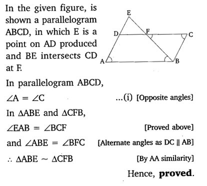 Triangles Class 10 Exercise 6.3