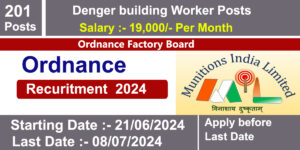 OFB Recruitment 2024 - 201 Danger Building Worker Post