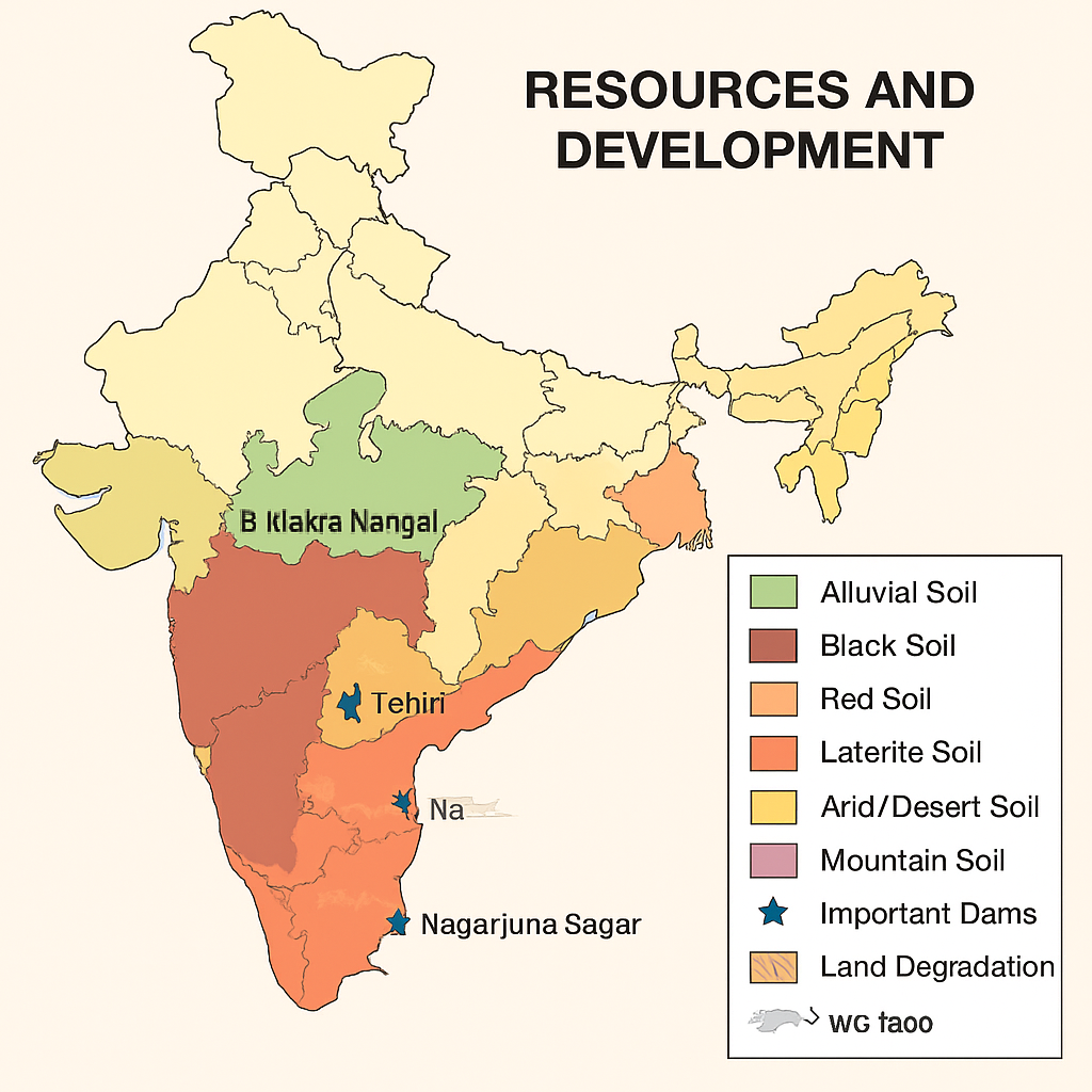 soil map of india and all dams